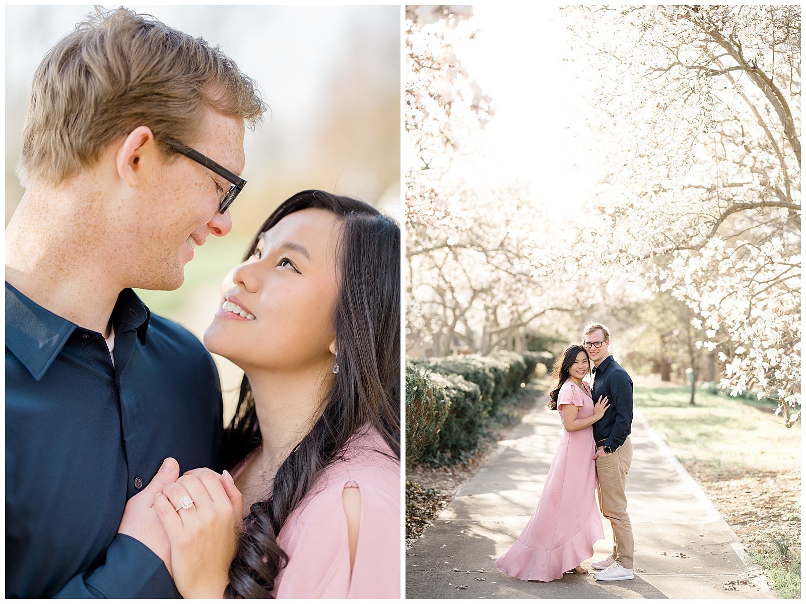 Vivian + Josh Ault Park Cherry Blossoms