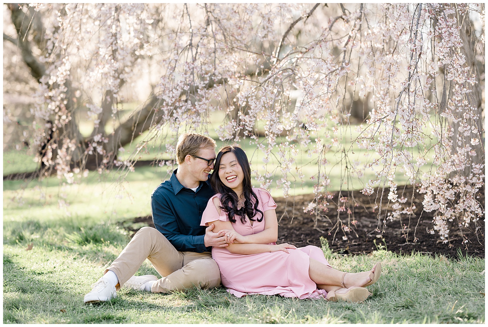 Vivian + Josh Ault Park Cherry Blossoms