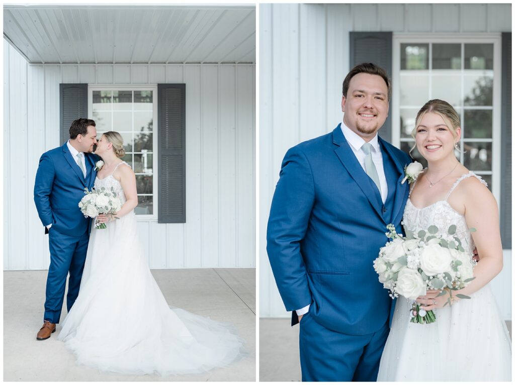 Bride and groom at Rosewood Manor
