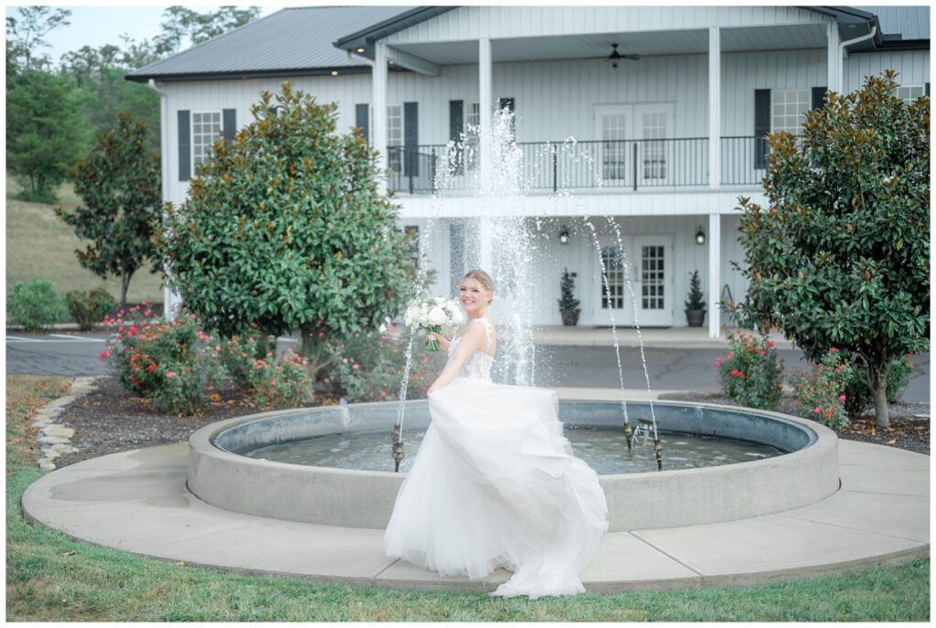 Bride and groom at Rosewood Manor