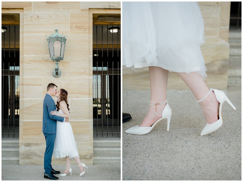 Downtown Dayton engagement session at Dayton Art Institute