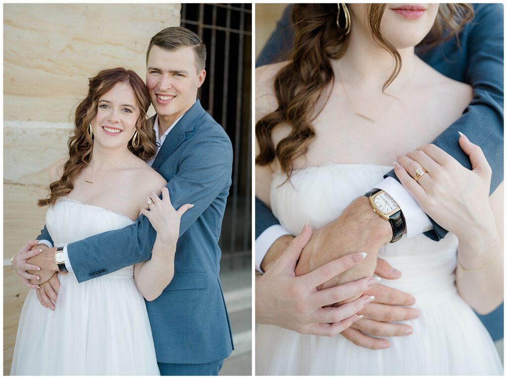 Downtown Dayton engagement session at Dayton Art Institute