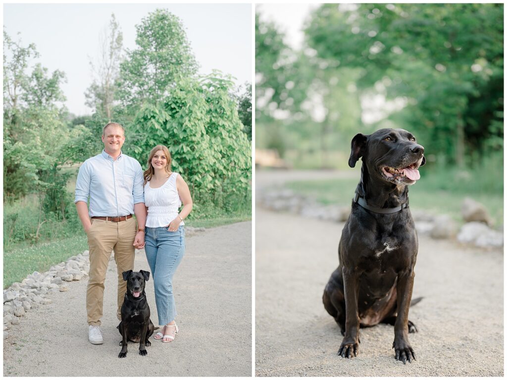 Ohio engagement session with dog
