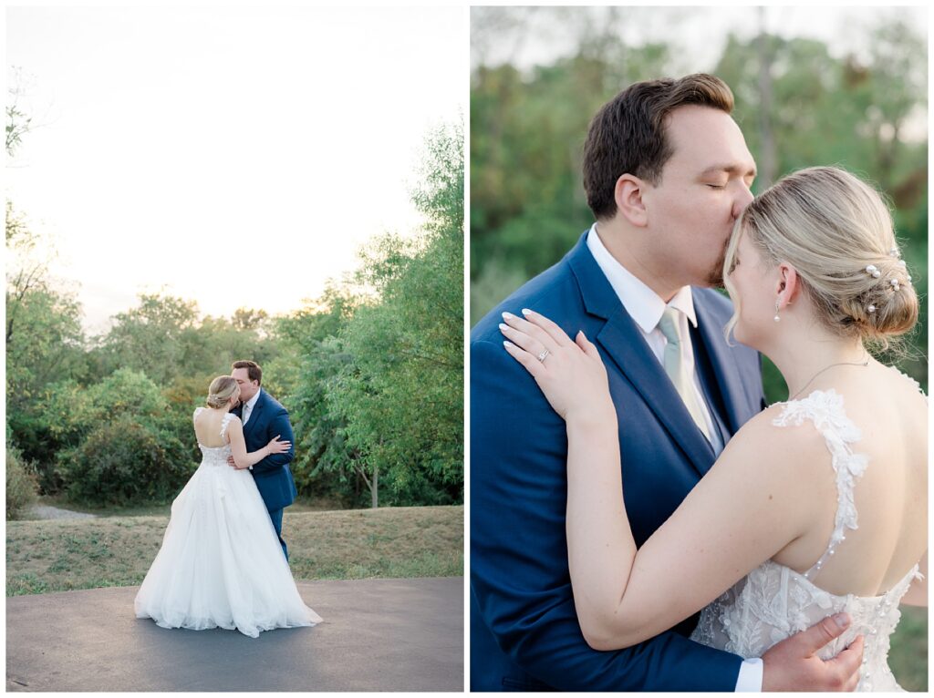 Sunset wedding photos at Rosewood Manor