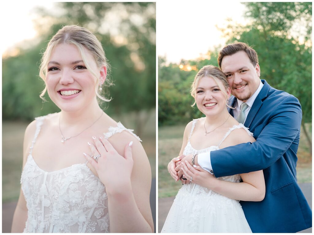 Sunset wedding photos at Rosewood Manor
