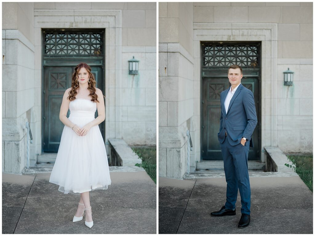 Downtown Dayton engagement session at Masonic Temple