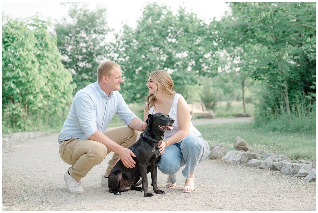 Ohio engagement session with dog