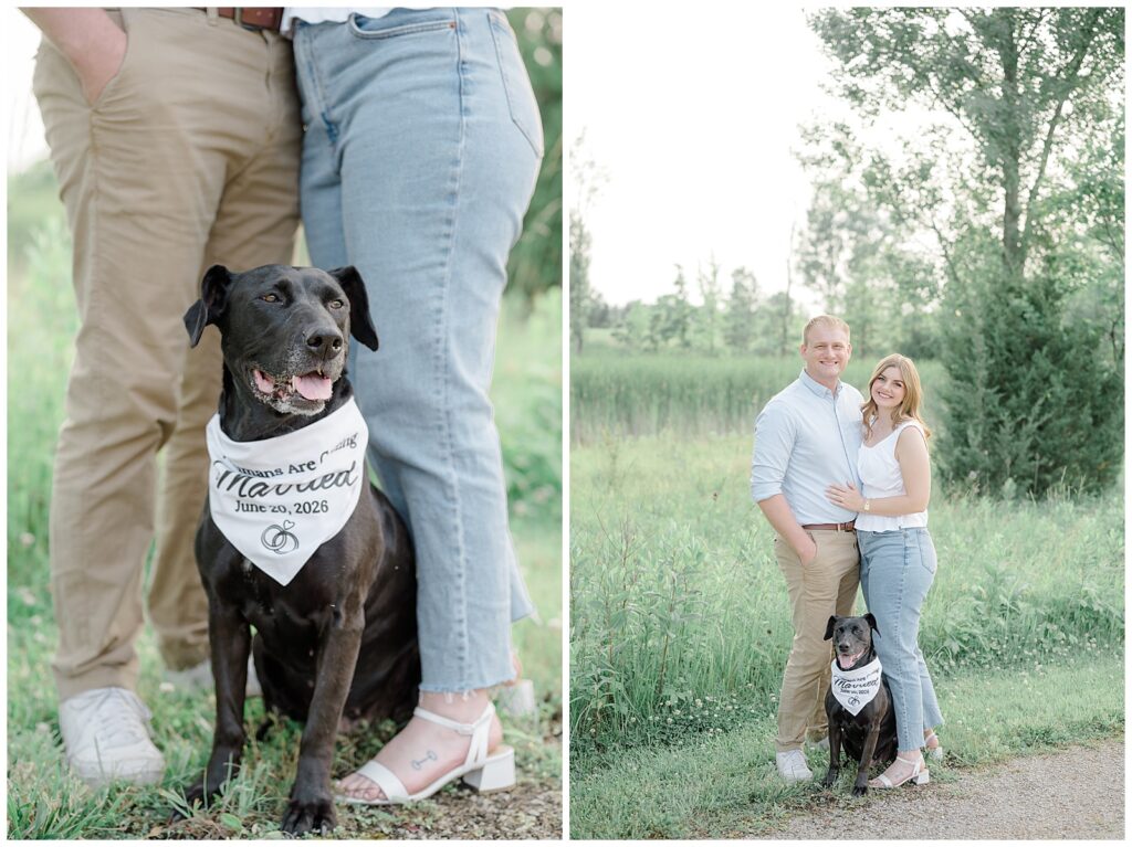 Ohio engagement session with dog