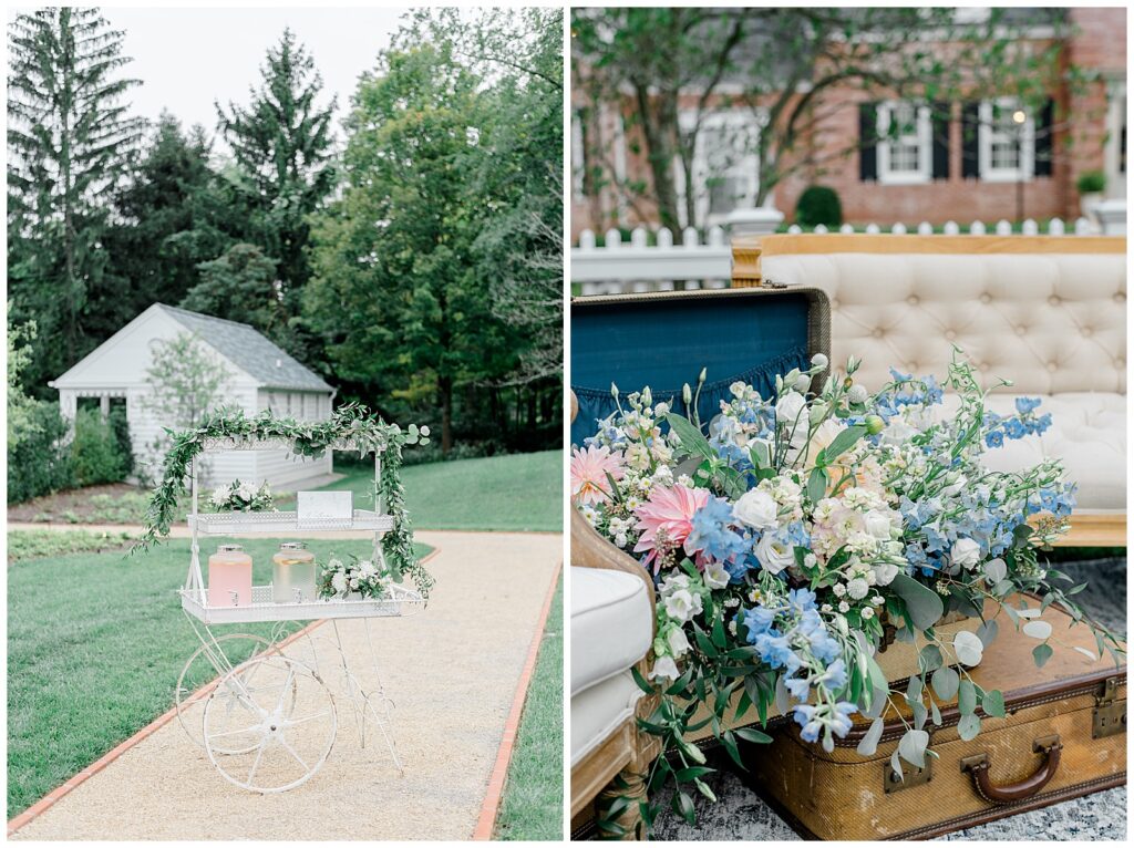Front lawn wedding inspiration at Meshewa House Turner Farm