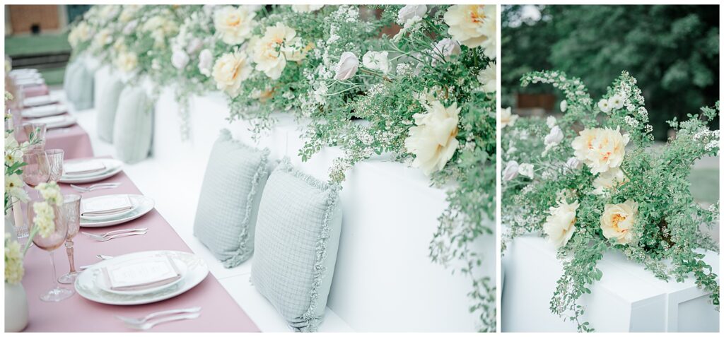 Peterloon Estate reception design on back patio