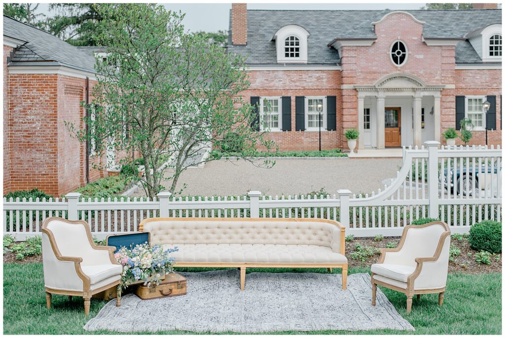 Front lawn wedding inspiration at Meshewa House Turner Farm