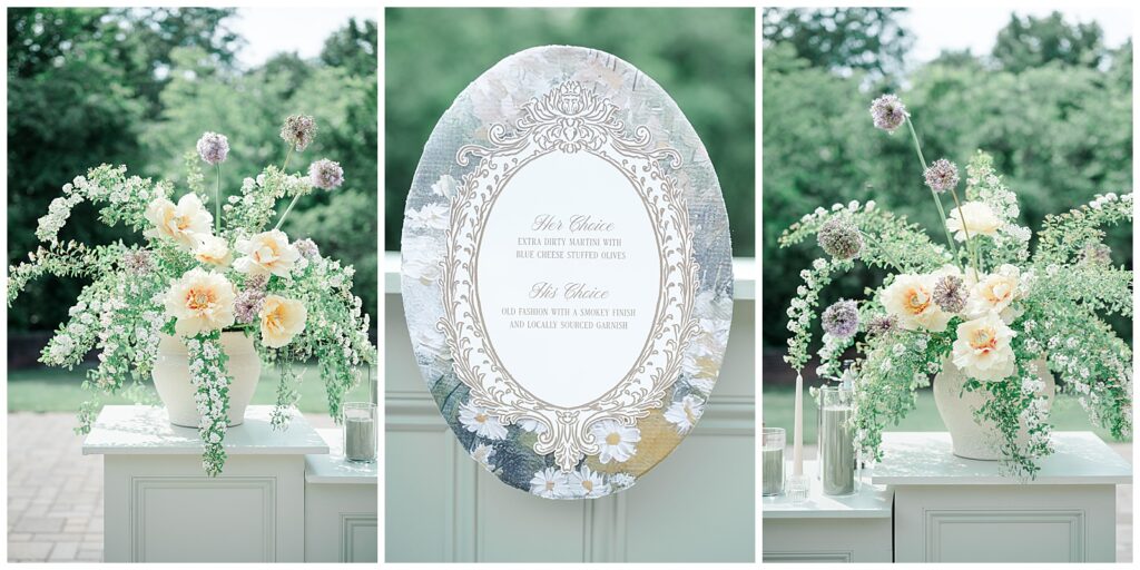 Peterloon Estate reception design on back patio